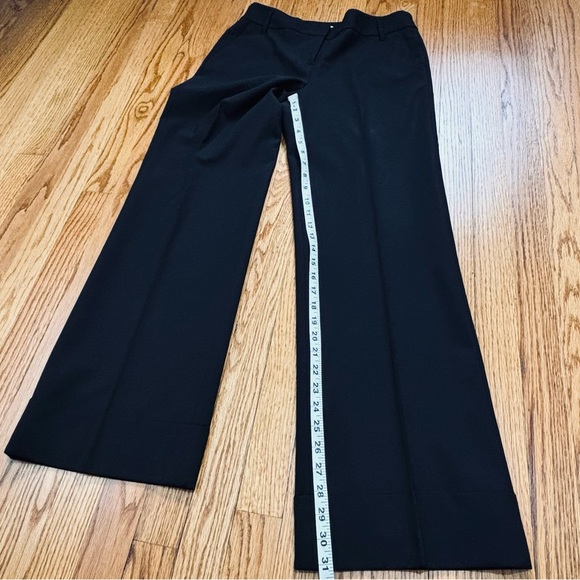Ann Taylor LOFT Black Wool Blend High Rise Wide Leg Cuffed Hem Dress Pants Sz 6 - Picture 10 of 15